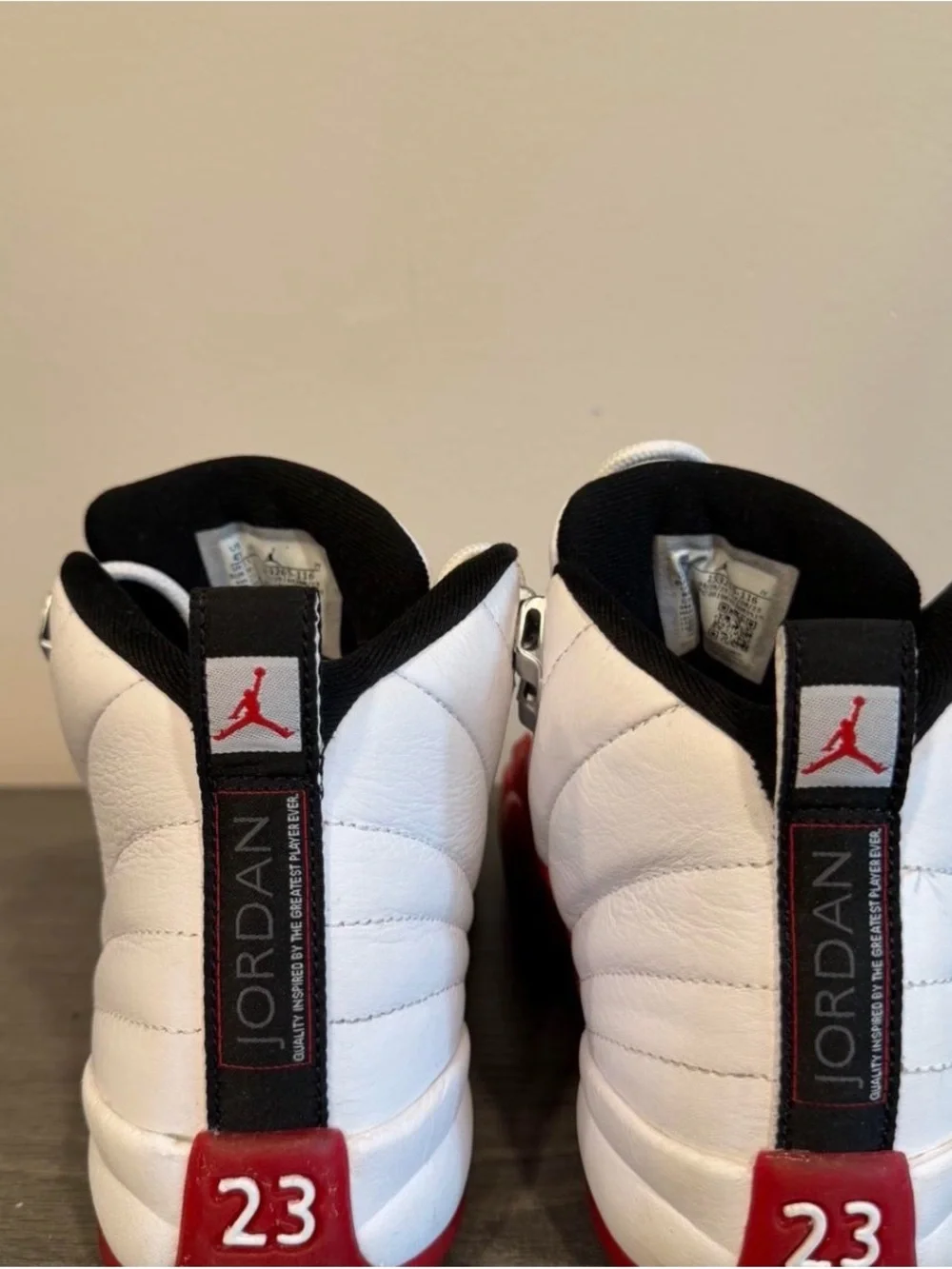 Nike Kids White and Red High-Top Sneakers